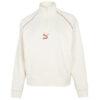 (WMNS) Camiseta de cuello redondo con media cremallera Das CC Graphic “Blanca”