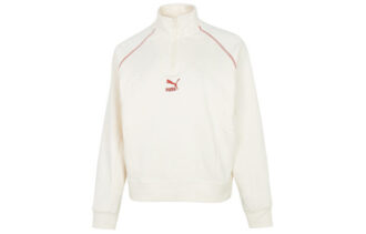 (WMNS) Camiseta de cuello redondo con media cremallera Das CC Graphic “Blanca”