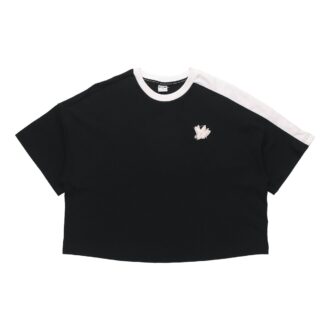 (WMNS) Camiseta de cuello redondo estampada negra