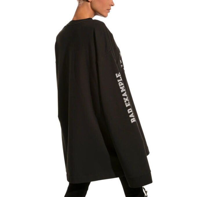 (WMNS) Camiseta de manga larga con cuello redondo Fenty de Rihanna “Negro”