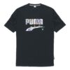 (WMNS) Camiseta deportiva informal de manga corta con estampado de letras en negro