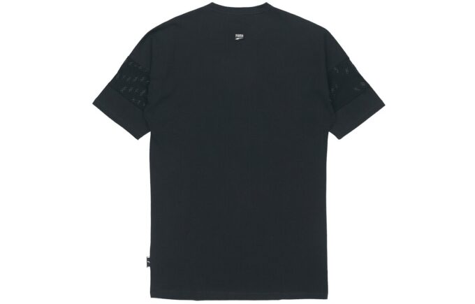 (WMNS) Camiseta deportiva informal de manga corta con estampado de letras en negro