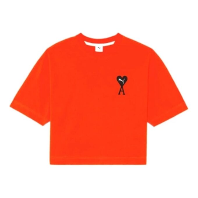 (WMNS) Camiseta gráfica naranja de Ami Paris