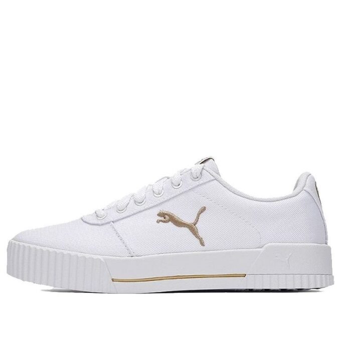 (WMNS) Carina Summer Cat Leisure Board Shoes Blanco/Dorado