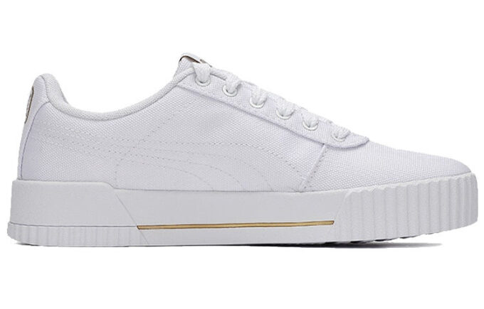 (WMNS) Carina Summer Cat Leisure Board Shoes Blanco/Dorado