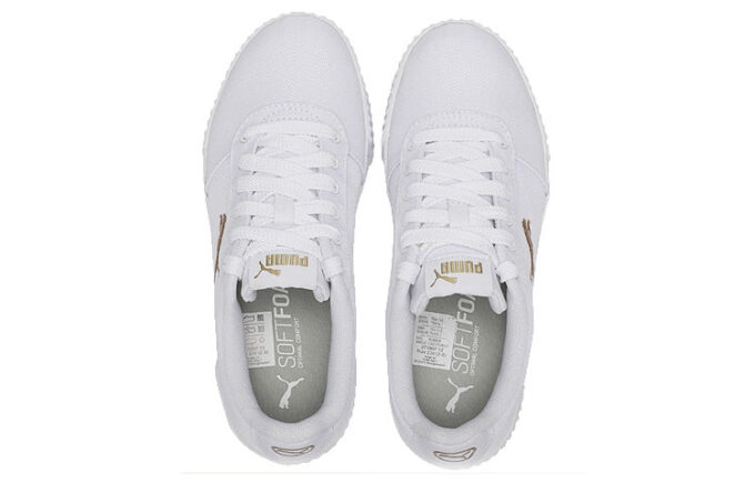 (WMNS) Carina Summer Cat Leisure Board Shoes Blanco/Dorado
