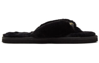 (WMNS) Chanclas Fluff “Equipo Negro Dorado”