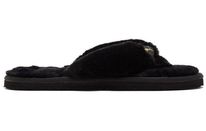 (WMNS) Chanclas Fluff “Equipo Negro Dorado”