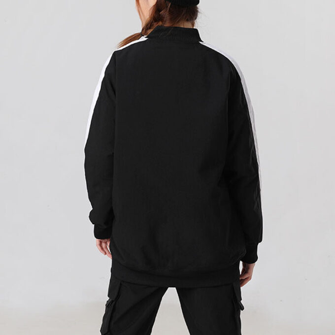 (WMNS) Chaqueta Bomber Clásica con Estampado de Logotipo Negra
