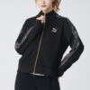 (WMNS) Chaqueta de punto con cuello alto y abrigo negro