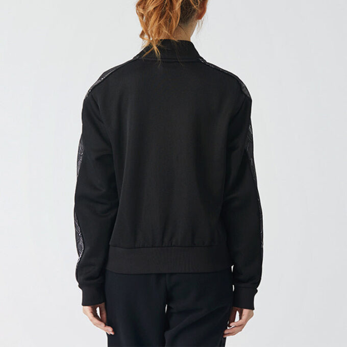 (WMNS) Chaqueta de punto con cuello alto y abrigo negro