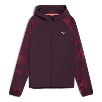 (WMNS) Chaqueta de running tejida con estampado Favourite Velocity “Ciruela medianoche”