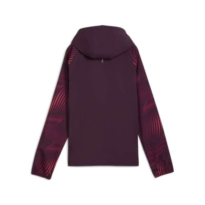 (WMNS) Chaqueta de running tejida con estampado Favourite Velocity “Ciruela medianoche”