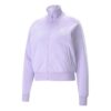 (WMNS) Chaqueta icónica T7 con cuello alto y logotipo bordado en morado