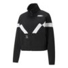 (WMNS) Chaqueta negra con cuello alto y estampado del logotipo Pi Dblknit