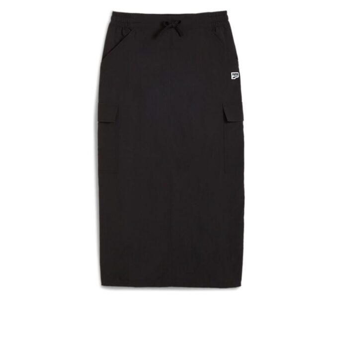 (WMNS) Falda midi cargo DOWNTOWN “Negra”