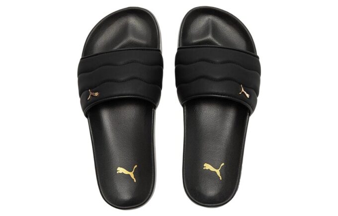 (WMNS) Lead Cat 2.0 Puffy “Negro Metalizado Dorado”