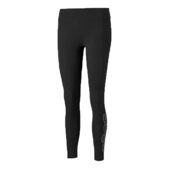 (WMNS) Leggings de vacaciones con logotipo, pantalones deportivos de entrenamiento, color negro