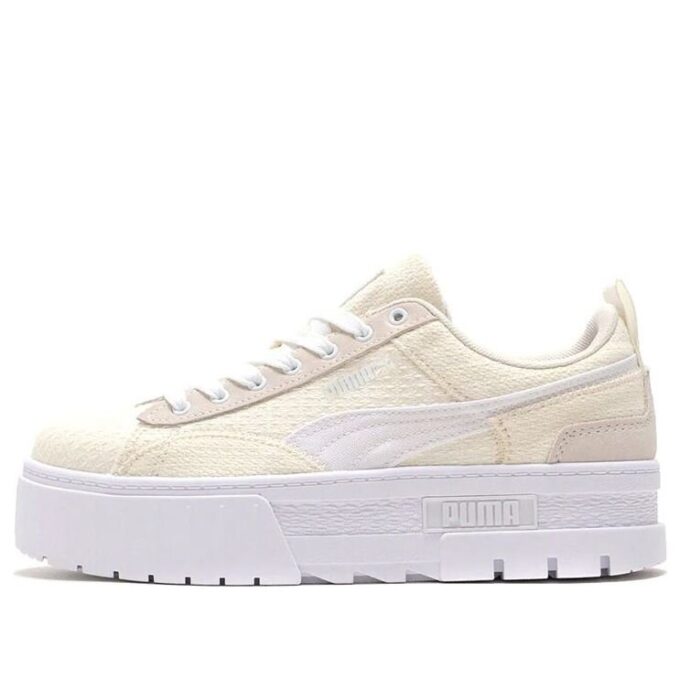 (WMNS) Mayze Patchwork Suela Gruesa Retro Casual Zapatos de Skateboarding Blanco