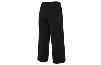 (WMNS) Pantalones casuales de punto con estampado de logotipo en negro