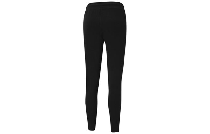 (WMNS) Pantalones deportivos casuales de punto con cordón estilo gato, color negro
