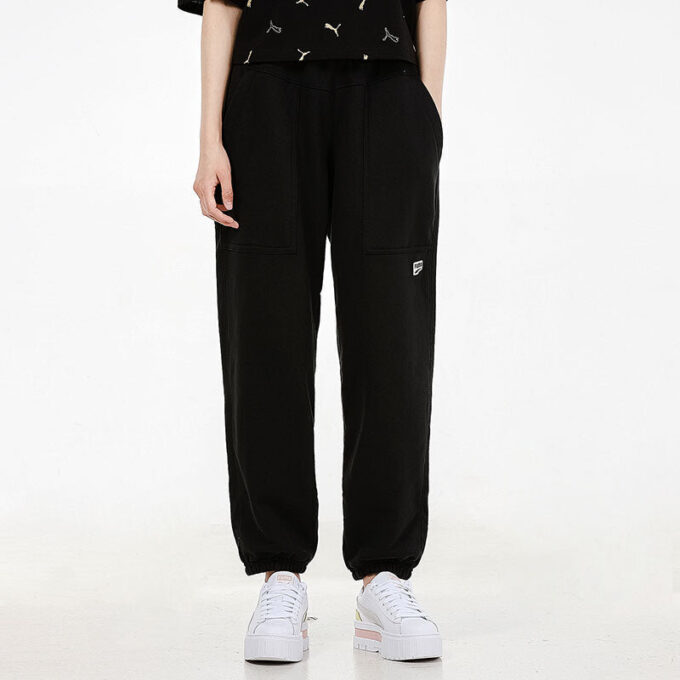 (WMNS) Pantalones largos deportivos transpirables para correr negros