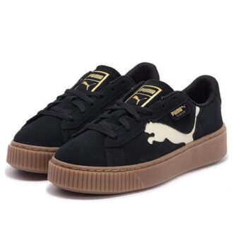 (WMNS) Plataforma de gamuza con recorte “Negro Blanco Marrón”