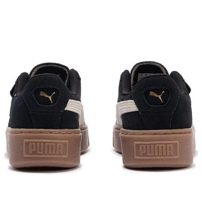 (WMNS) Plataforma de gamuza con recorte “Negro Blanco Marrón”