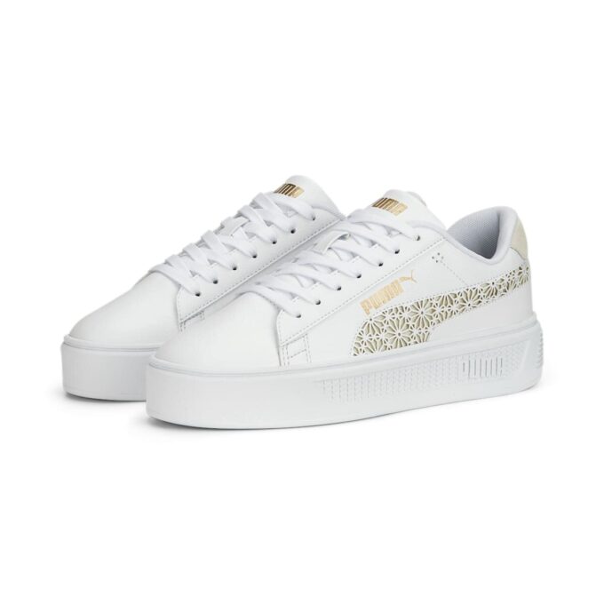 (WMNS) Plataforma Smash V3 “Corte láser blanco oro prístino”