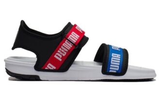(WMNS) Sandalias casuales Signature Softride Negro Rojo Azul