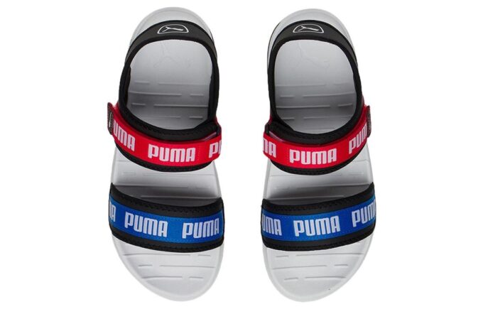 (WMNS) Sandalias casuales Signature Softride Negro Rojo Azul