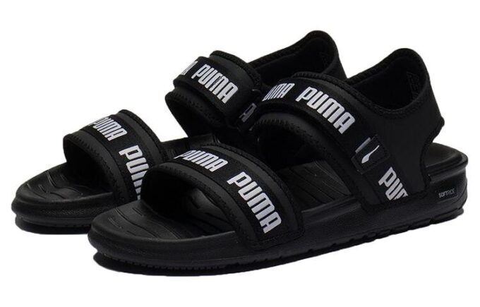 (WMNS) Slide Softride “Wordmark – Negro y blanco”
