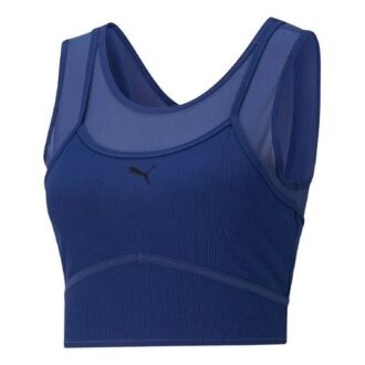 (WMNS) STUDIO Top corto en capas “Azul”