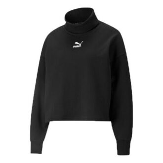 (WMNS) Sudadera clásica con logotipo bordado negra