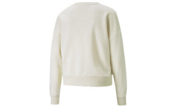 (WMNS) Sudadera clásica de cuello redondo con estampado de logotipo en color marfil