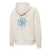 (WMNS) Sudadera con capucha blanca con estampado en capas y dos bolsillos falsos