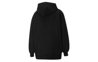 (WMNS) Sudadera con capucha clásica con estampado de logotipo extragrande en negro