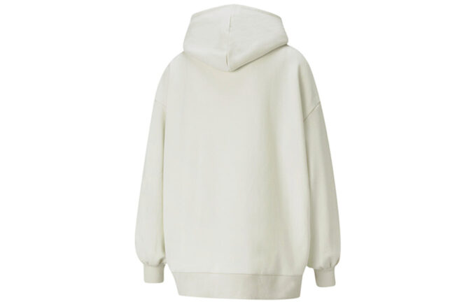 (WMNS) Sudadera con capucha clásica de forro polar con estampado de logotipo extragrande y abrigada en gris
