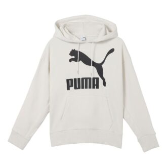 (WMNS) Sudadera con capucha con estampado de logotipo clásico gris