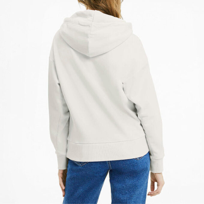 (WMNS) Sudadera con capucha con estampado de logotipo clásico gris
