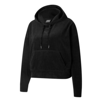(WMNS) Sudadera con capucha de terciopelo “Negra”
