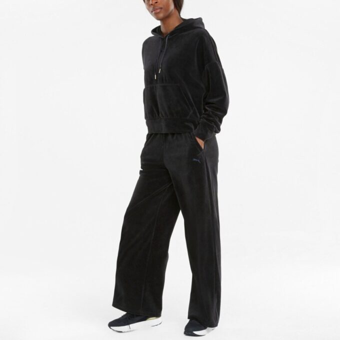 (WMNS) Sudadera con capucha de terciopelo “Negra”