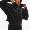 (WMNS) Sudadera con capucha de terciopelo “Negra”