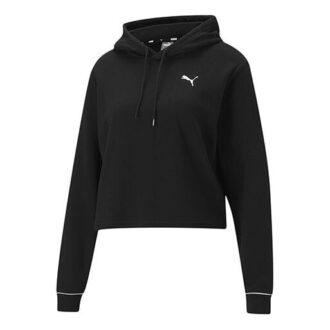 (WMNS) Sudadera con capucha estilo gato, jersey de punto corto, color negro