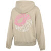 (WMNS) Sudadera con capucha gráfica Downtown, transpirable, con estampado de letras, manga larga, color caqui