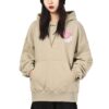 (WMNS) Sudadera con capucha gráfica Downtown, transpirable, con estampado de letras, manga larga, color caqui