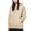 (WMNS) Sudadera con capucha gráfica Downtown, transpirable, con estampado de letras, manga larga, color caqui