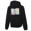 (WMNS) Sudadera con capucha negra con el logotipo impreso en el centro