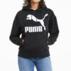 (WMNS) Sudadera con capucha negra con estampado de logotipo clásico