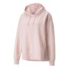 (WMNS) Sudadera deportiva con capucha y cordón de color sólido en rosa y rojo